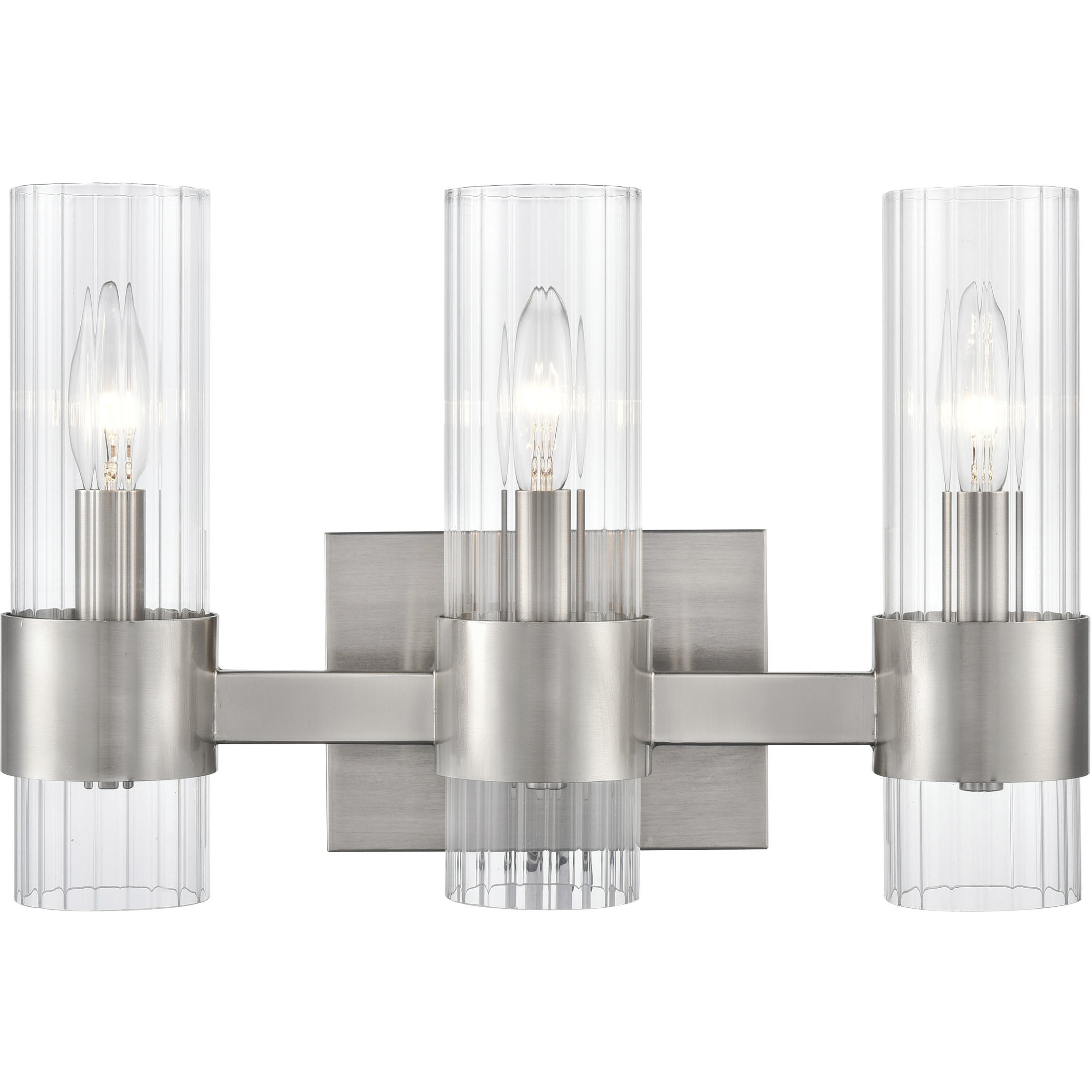 Caberton 3 Light 15.1 inch Brushed Nickel Vanity Light Wall Light